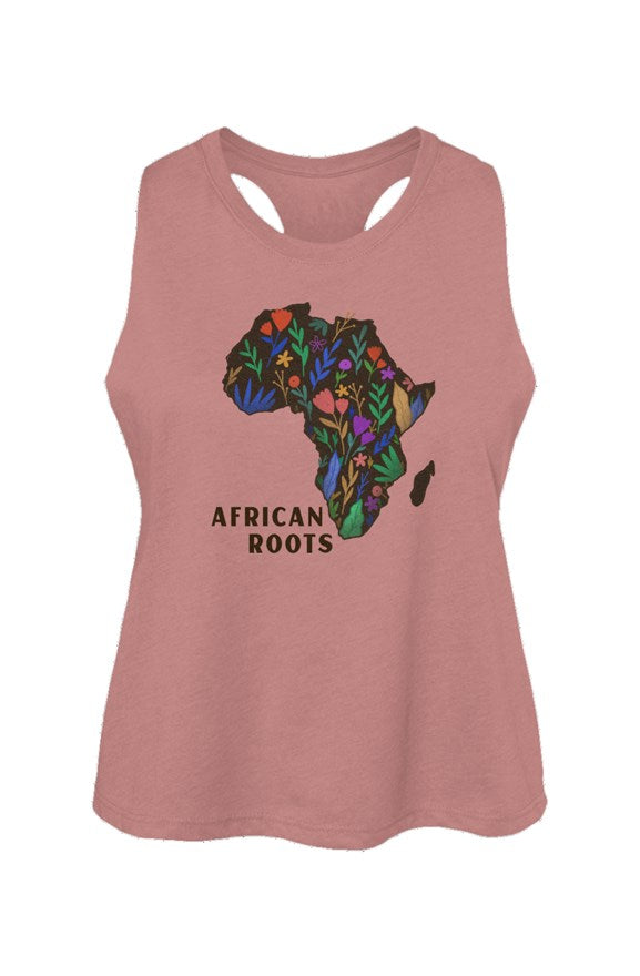 African Roots Eco Racerback Cropped Tank