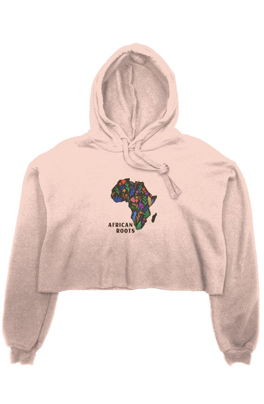 African Roots crop fleece hoodie