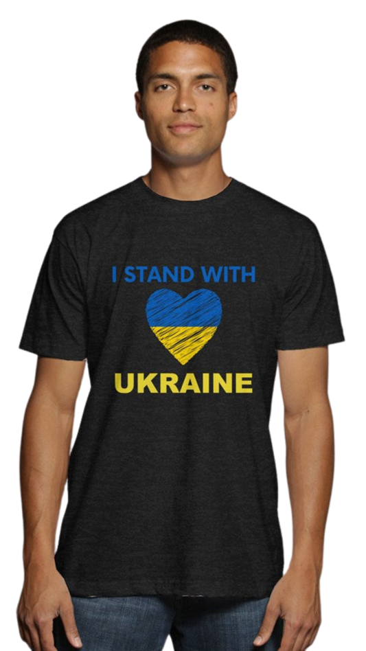 Stand with Ukraine Unisex Triblend Tee